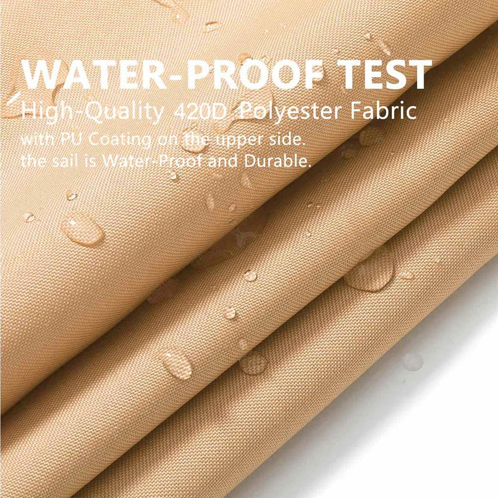 Voile d'ombrage rectangulaire protégeant une piscine des rayons UV