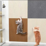 tapis gratter chats noir marron beige gris tissu côtelé adhésif protection moderne DIY