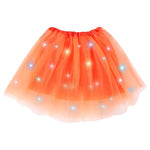 Jupe tutu lumineuse LED bleu rouge blanc moderne festive femme carnaval