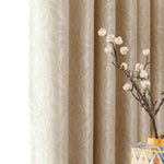 rideau moderne imprimé floral rayures beige marron gris clair opulent salon chambre coucher