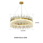 lustre suspension cristal moderne doré blanc plafonnier luxe salon chambre luminaires rond rond