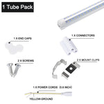 tube led blanc mat moderne éclairage intérieur cuisine garage clips montage