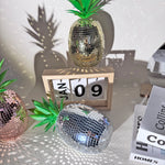 décoration intérieure ananas miroir verre poli or argent rose doré moderne tropical table chambre