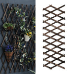 treillis bois rétractable marron foncé structure géométrique moderne fixation pliant verticalintérieur decoration plantes support