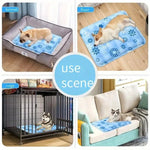 tapis refroidissement animal flocons neige polaire bleu clair moderne double bouchon orifice remplissage sécuritéintérieur