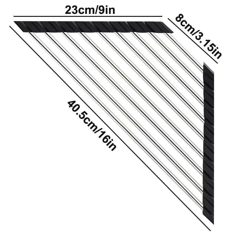 tapis séchage vaisselle pliable acier inoxydable moderne utilitaire évier cuisine rangement assiettes verres
