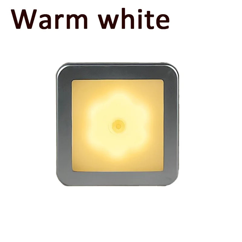 veilleuse led rectangle adhésive moderne capteur mouvement piles aaa blanc