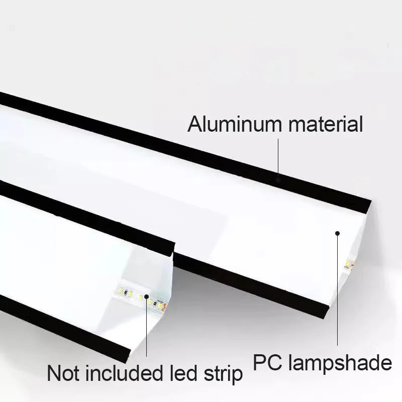 Installation profilé LED plafond pour bande LED angle 45°