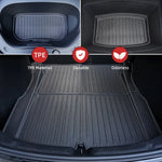 tapis sol voiture tesla model noir rayures horizontales moderne antidérapant imperméable