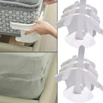supports drap clips anti dérapants gris clair moderne pièces fixation ferme matelas draps invisible
