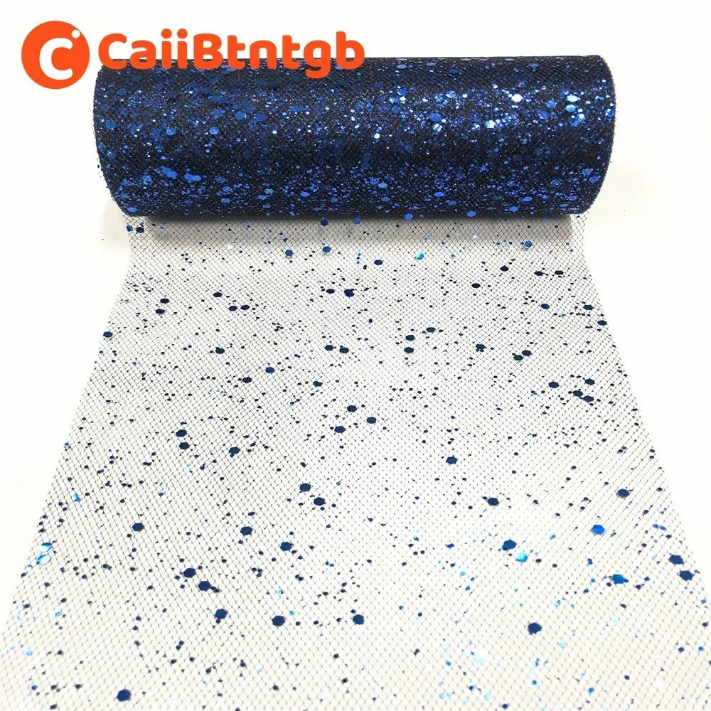 rubans pailletés couleur bleue rose noir texturés 25 yards 15cm largeur festive bricolage mariage
