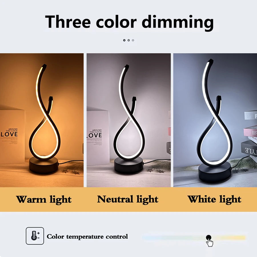 veilleuse led table moderne cœur décoration chambre salon réglable lumière
