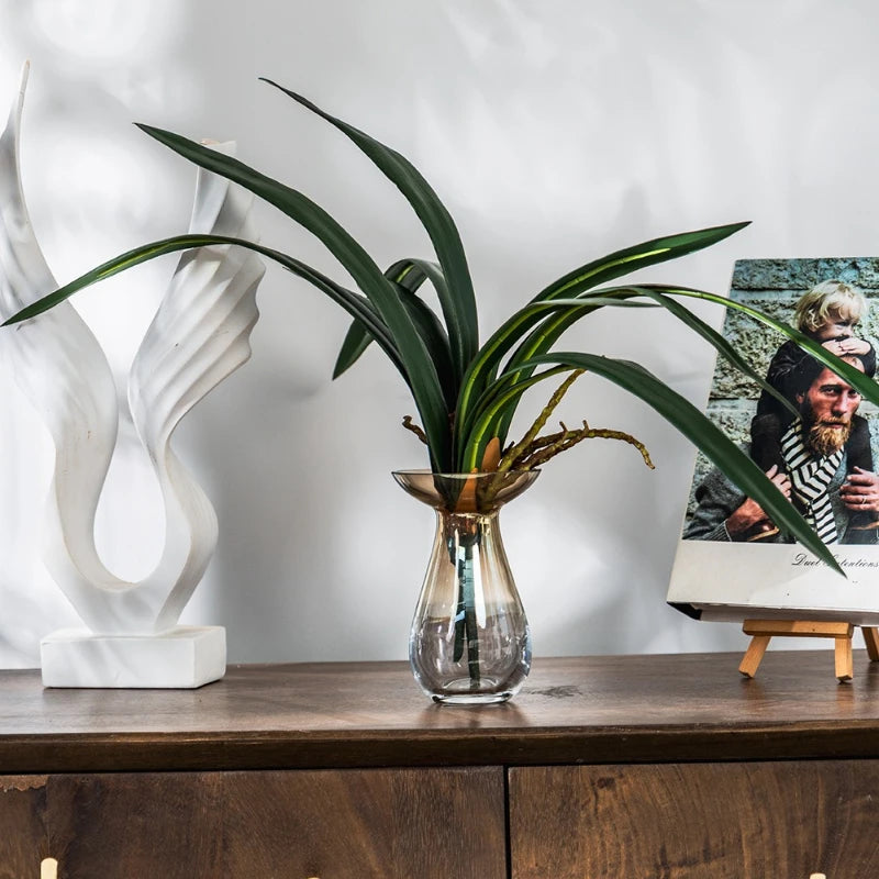 plantes artificielles feuilles cymbidium decoration maison vertes modernesintérieur ornement pot