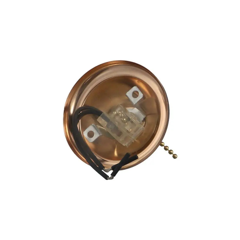 lampe cuivre moderne câble noir chaîne dorée bouton beige vis support