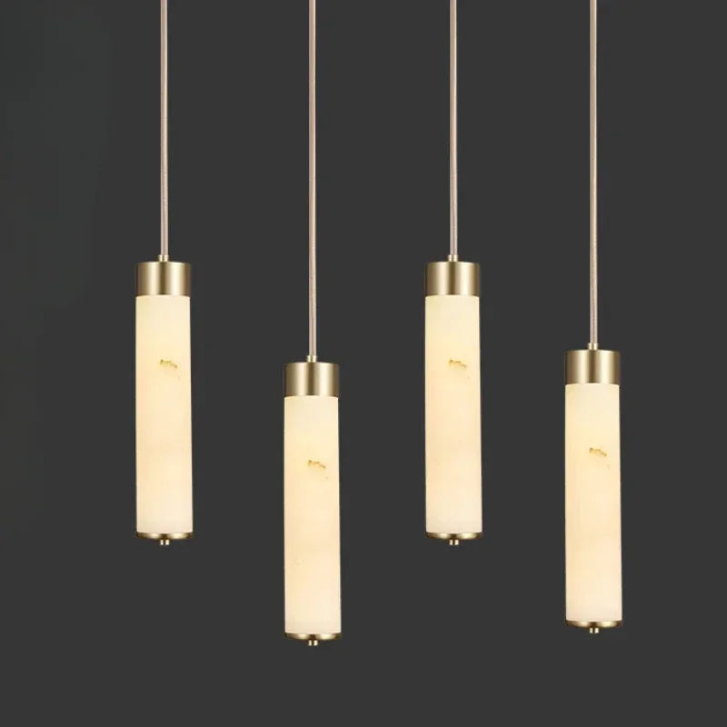 lampe suspendue marbre blanc doré moderne salon chambre étude 6000K 4000K 3000K