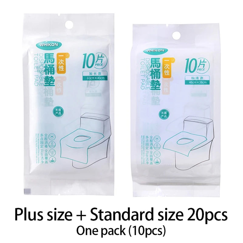 couvre siège toilette jetable blanc plissé pratique 10 pièces 46cm 48cm 37cm 39cm pack