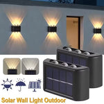 lampe murale solaire noir moderne adhésif panneau solaire led capteur lumière extérieure autonomes