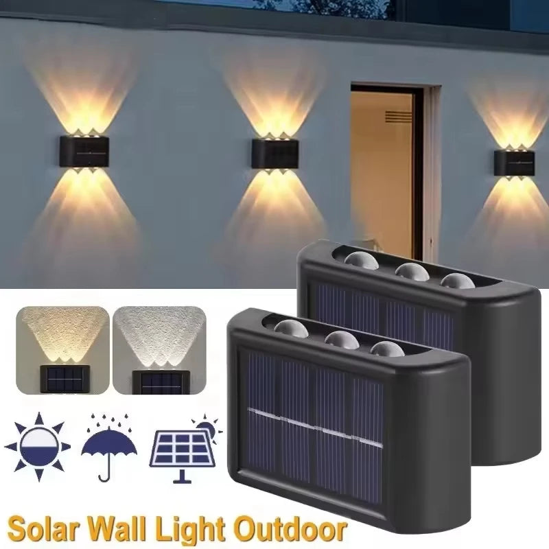 lampe murale solaire noir moderne adhésif panneau solaire led capteur lumière extérieure autonomes
