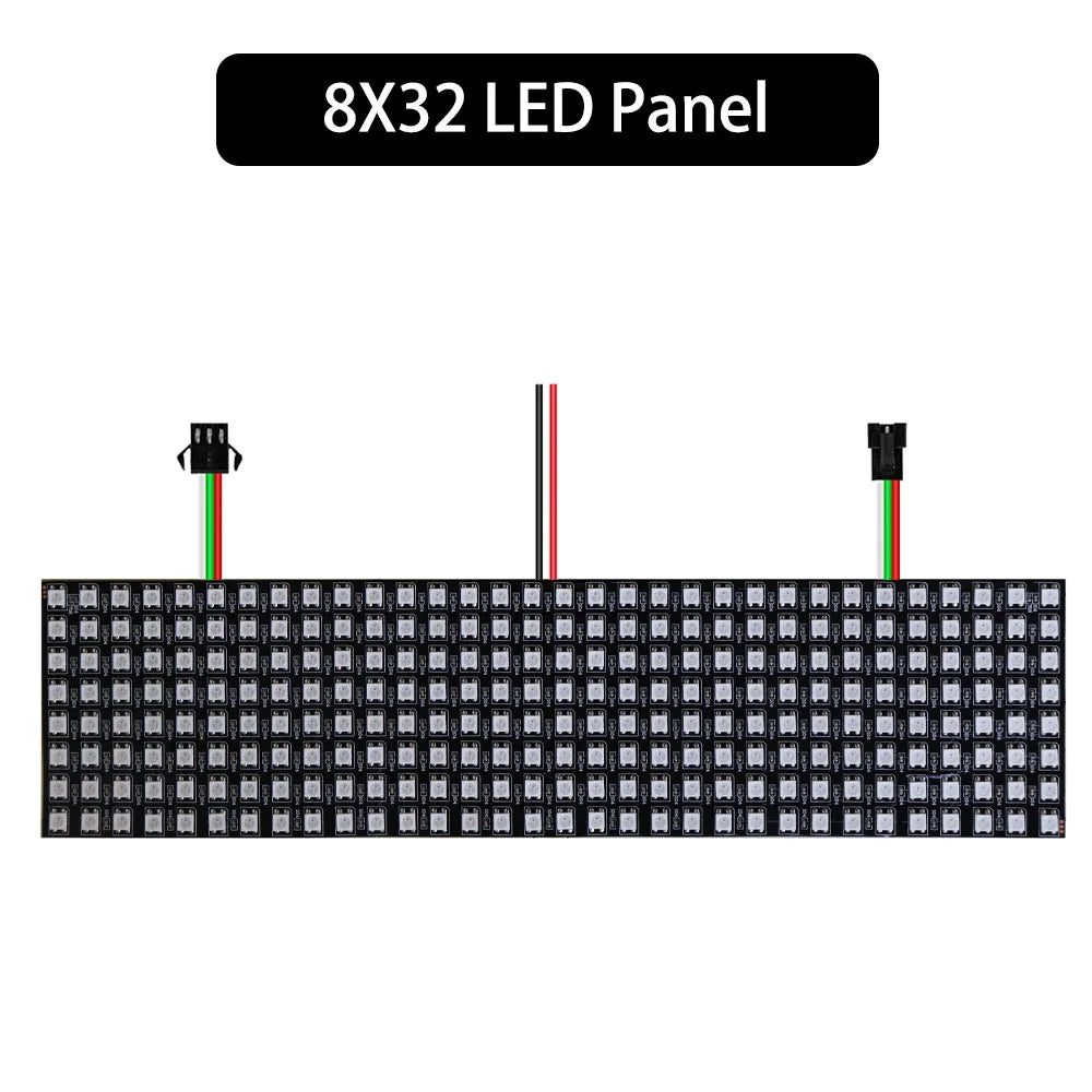 matrice led 8x8 16x16 8x32 multicolore ws2812 rgb flexible moderne grille points lumineux
