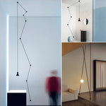 support suspension lampe mural crochet fixation câble électrique lustre moderne rond noir blanc