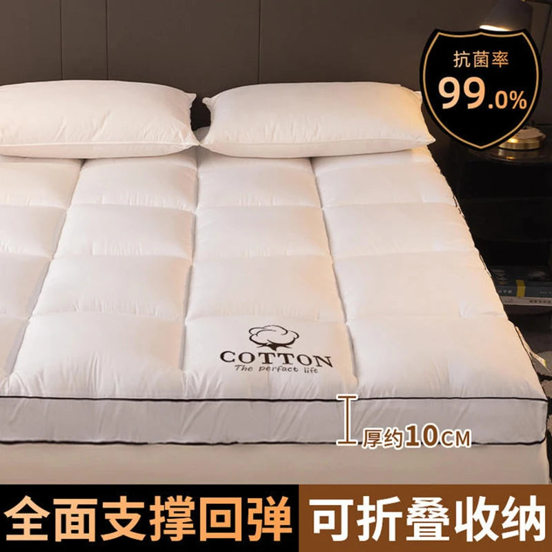 matelas blanc plissé moderne chambre coucher ruban fixation tissu doux