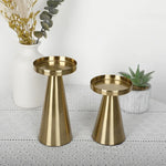supports bougie moderne or bougies fleurs séchées vase céramique blanc deco intérieure valentin mariage