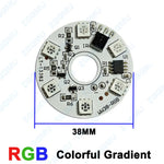 panneau led rgb 3w 38mm télécommande dégradé couleur diy lampe bois hêtre éclairage scène