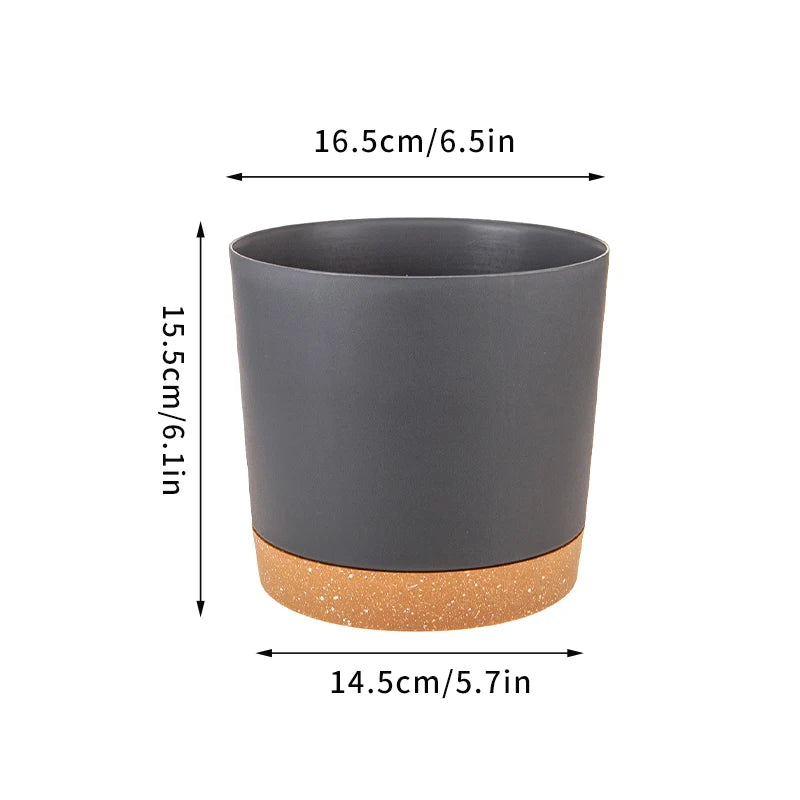 Pots fleurs modernes bacs pépinière bord cuir naturel vert clair blanc gris absorbant minimaliste