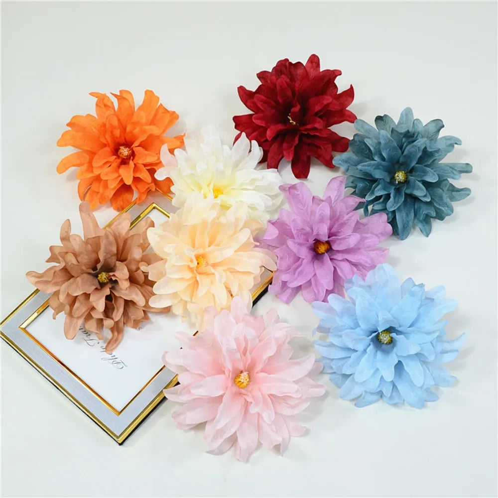 fleurs artificielles rouge bleu beige blanc orange rose violet modernes décoration intérieure boîte 15cm