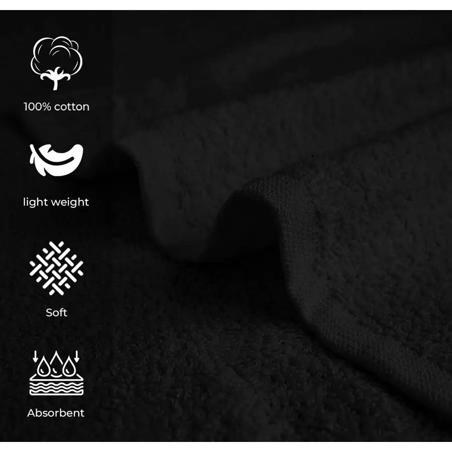 serviettes tissu noires picots absorbantes contemporaines utilitaires bouteille savon rasoir brosse barbe coiffeuse bol