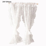 rideaux blancs fleurés dentelle vintage opaques transparents animaux nature maison poupée romantique