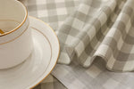 tissu coton imprimé carreaux rose gris bleu beige orange classique serviettes table 160cm non
