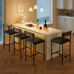 tabourets bar hauts bois imitation marbre modernes industriel pièces noir marron