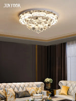 plafonnier moderne étoiles cristal blanc doré éclairage cuisine salle manger led changeable