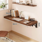 tablette murale bois marron foncée facile moderne cuisine chambre coucher multifonctionnelle pliante droite