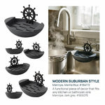porte savon bateau nautique moderne adhésif drainage blanc gris noir rose