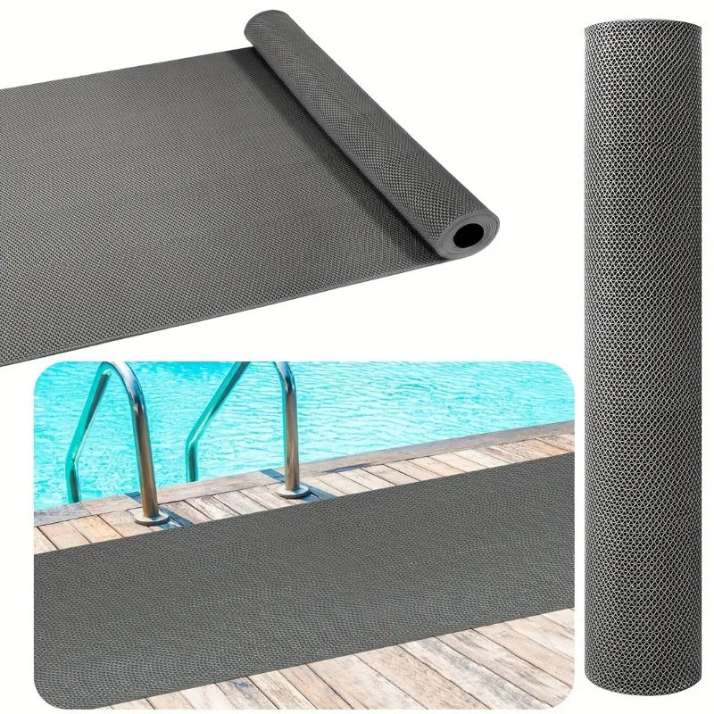 tapis sol pvc extérieur drainage terrasse cuisine salle bain moderne gris vert bleu
