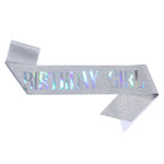 ruban pailleté festif anniversaire fille femme blanc rose bleu vert doré holographique