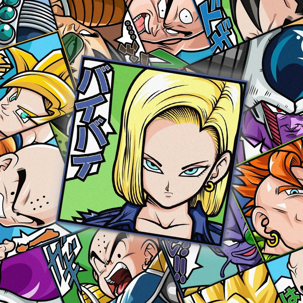 autocollants dragon ball personnages animés cartoong manga opaques étanches pvc haute qualité variées noël