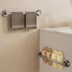 porte serviettes mural gris moderne ventouse texture mat longueur 50cm support serviettes fixe