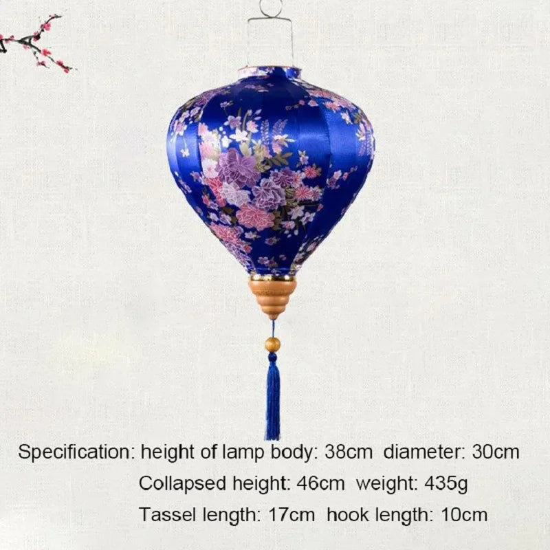 lanternes traditionnelles fleur bleu rouge translucides décoration mariage anniversaire noël