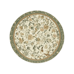 placemat classique floral oiseaux vert beige rose blanc 35cm 35cm