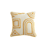 coussins décoratifs géométriques boho chic blanc moutarde tassel chambre canapé maison sans rembourrage