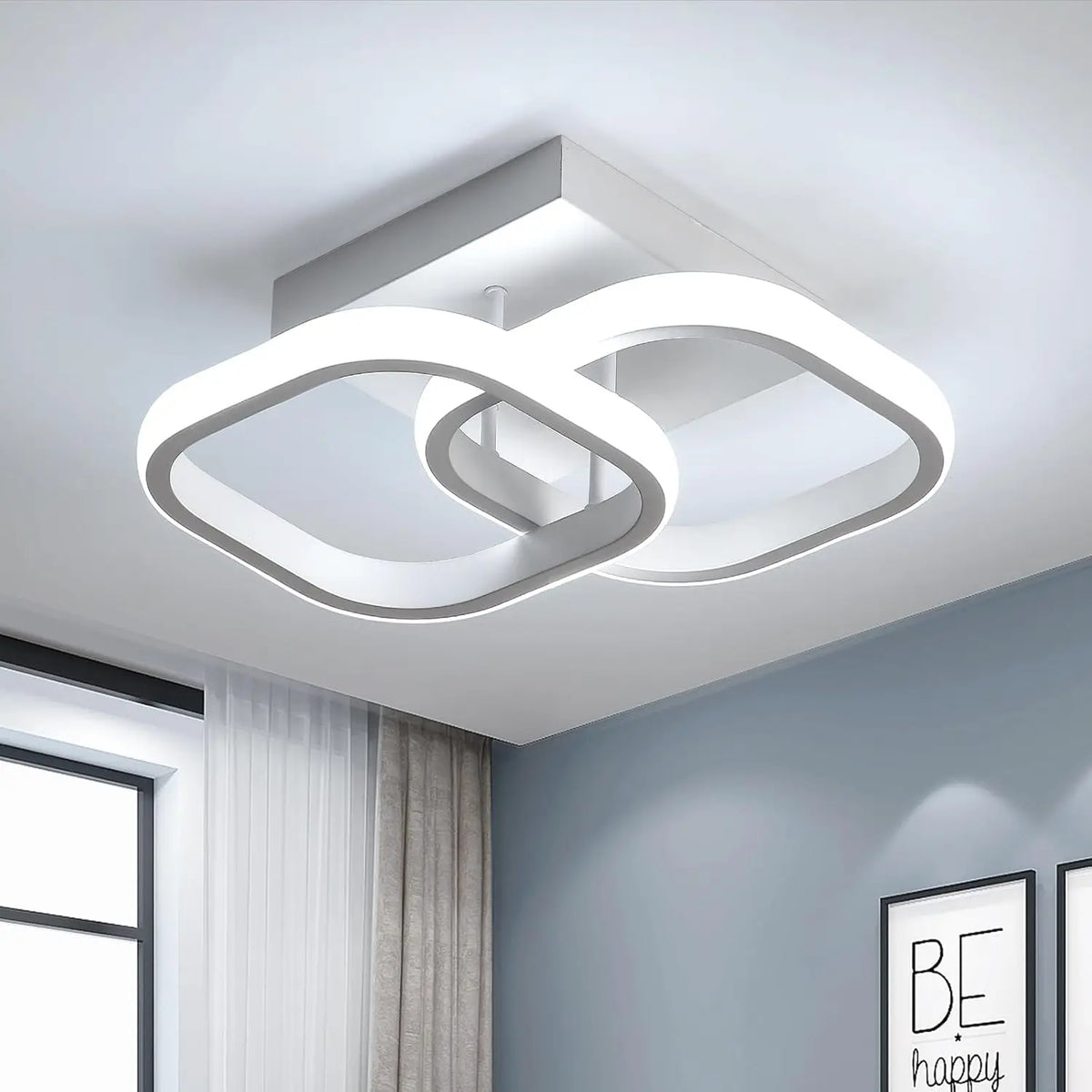 plafonniers led modernes blancs géométrique opaques murale éclairage quotidien cuisine chambre salon