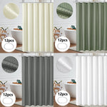 rideau douche waffle moderne minimaliste beige vert gris blanc 12 métalliques opacité variable