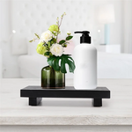support rangement noir moderne pot bouteille verre bols fleurs vase