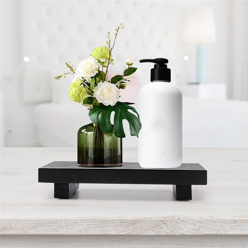 support rangement noir moderne pot bouteille verre bols fleurs vase