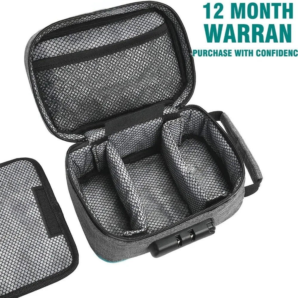 Sac outils gris toile anti odeur zips accessoires tabac moderne rechargeable