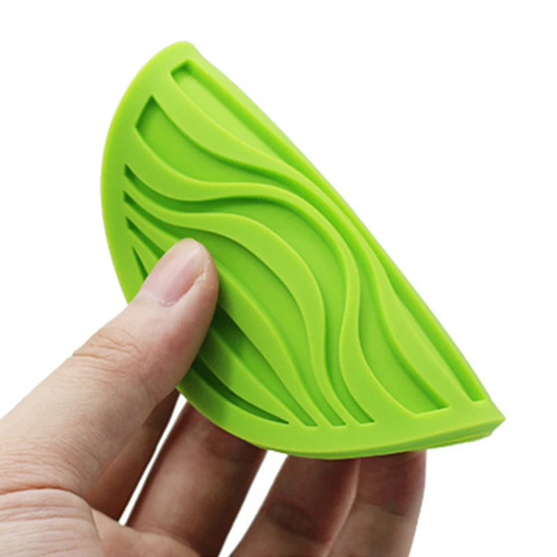 protector pad silicone moderne rayures bleu gris vert noir respectueux environnement 10cm