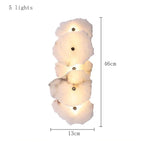 applique murale led marbre naturel moderne minimaliste fixee mur blanc gris